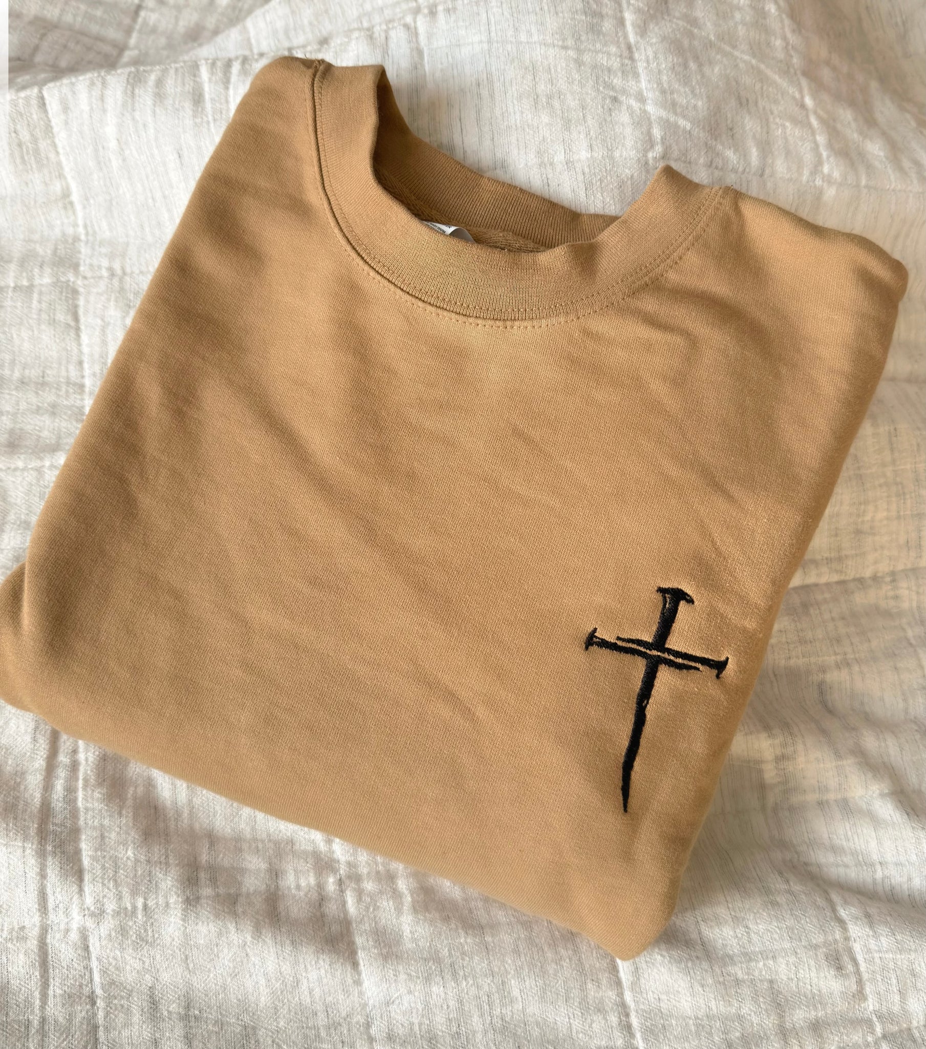 Cross | embroidery Crewneck - Apparel for God LLC