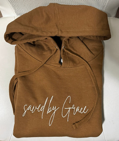 Saved by Grace | embroidered Hoodie