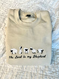 The Lord is my Shepherd | embroidered Crewneck - Apparel for God LLC