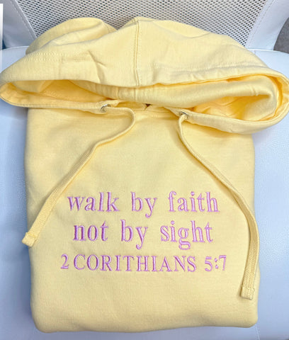 Walk by faith, not by sight | Hoodie - Apparel for God LLC