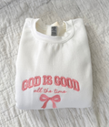 God is Good | bow embroidery sweatshirt - Apparel for God LLC