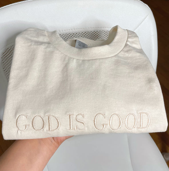 God is Good | embroidered T-shirt - Apparel for God LLC