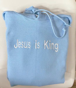 Jesus is King | embroidered hoodie - Apparel for God LLC