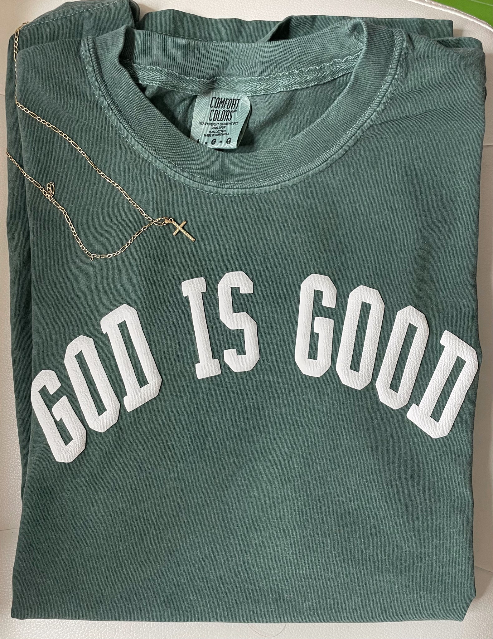 God is good | comfort colors puff print - Apparel for God LLC