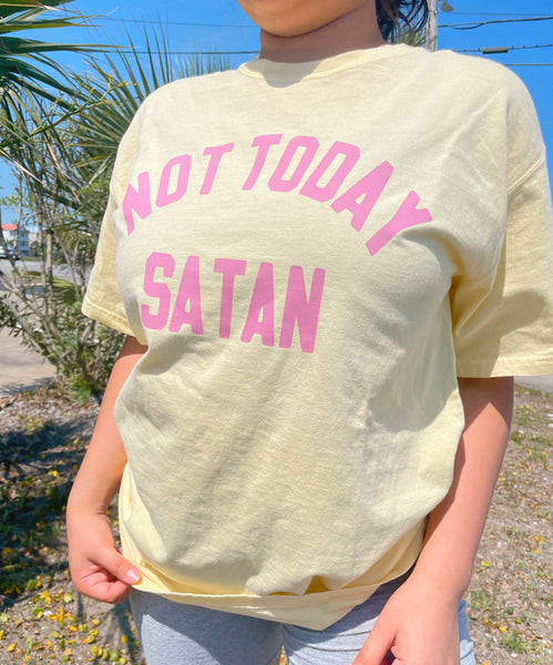 Not today satan | comfort colors T-shirt - Apparel for God LLC
