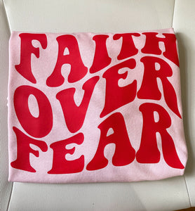Faith over fear | Pink T-Shirt - Apparel for God LLC