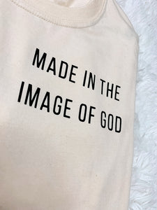 Made in the image of God | creme T-Shirt - Apparel for God LLC
