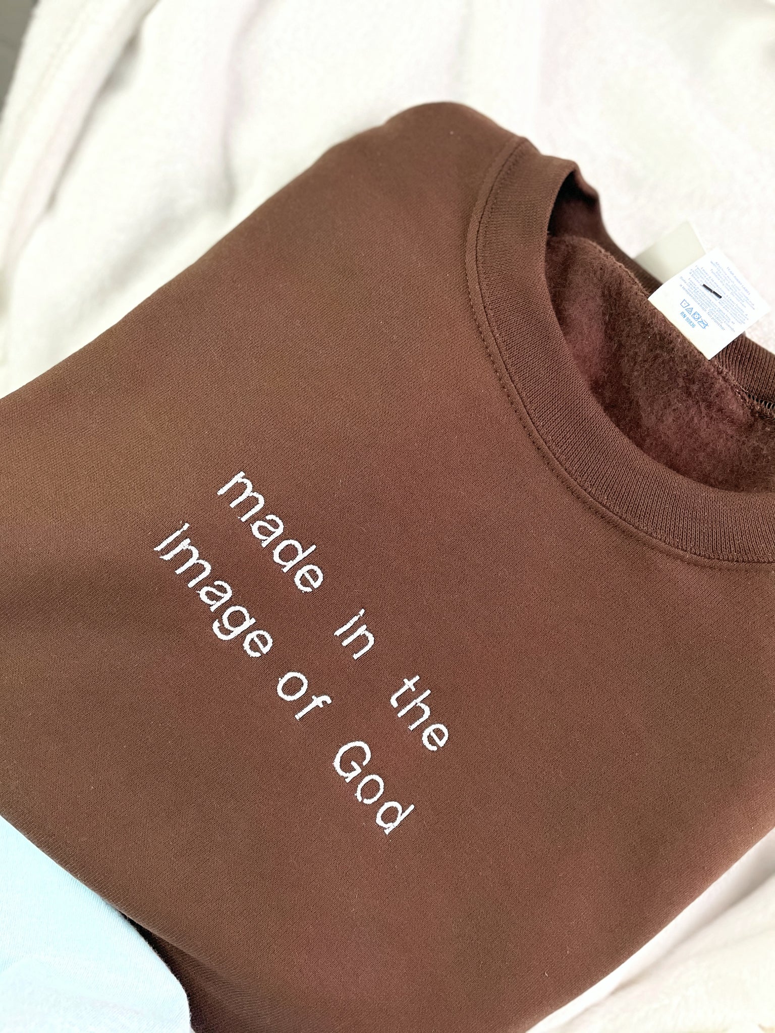 made in the image of God | embroidered crewneck - Apparel for God LLC