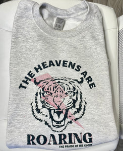 The Heavens are roaring | crewneck - Apparel for God LLC