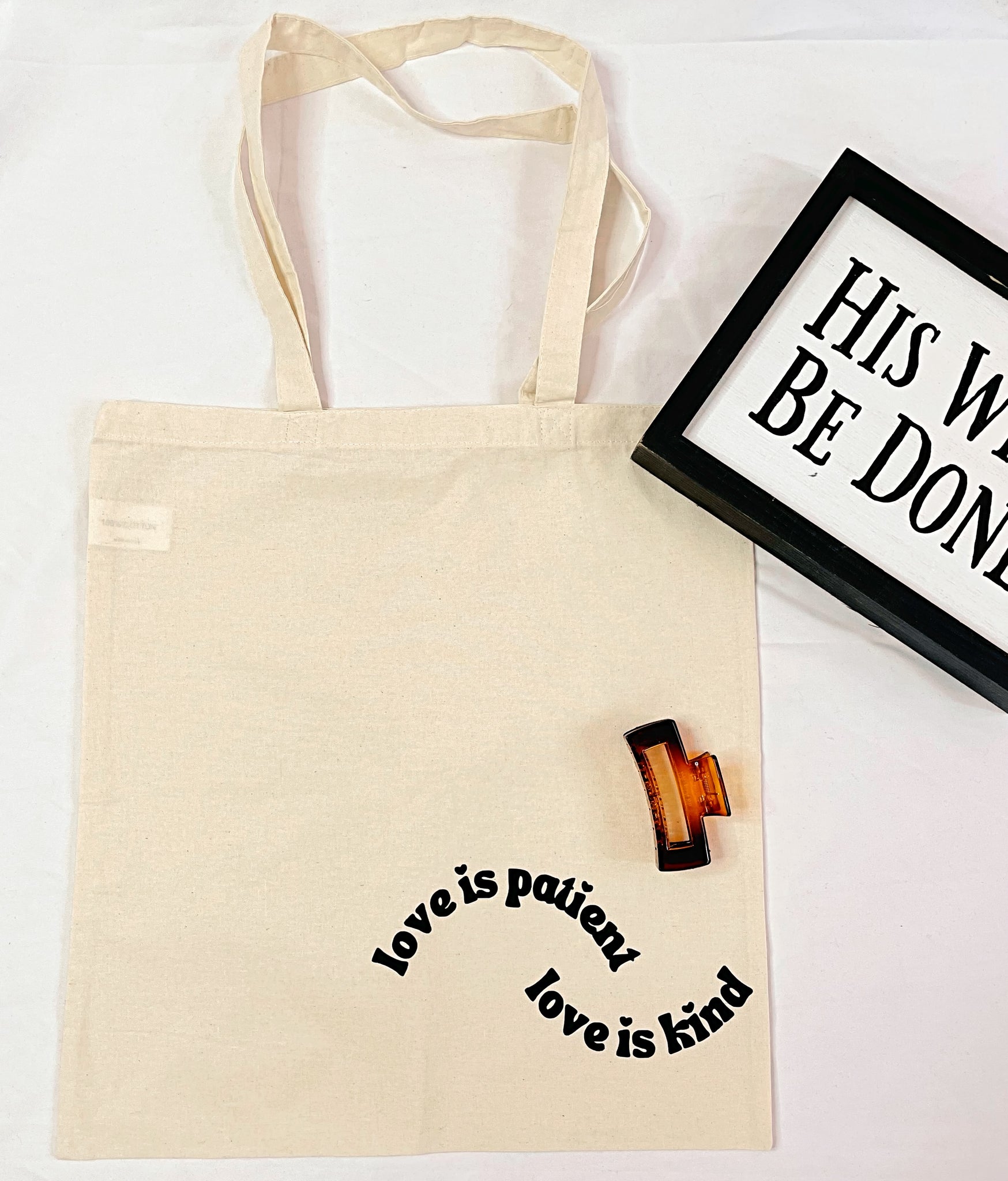 Love is patient , love is kind  | tote bag - Apparel for God LLC